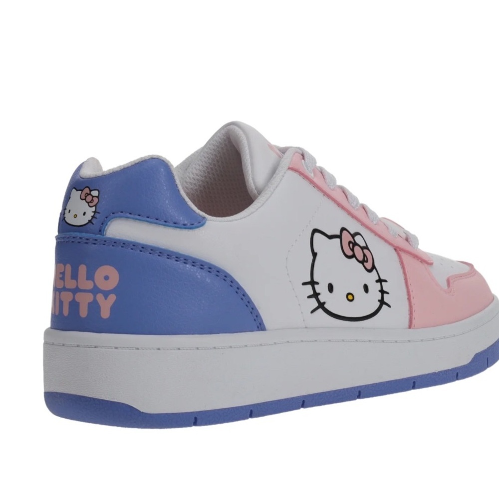 Hello Kitty White Pink & Blue Low-Top Sanrio Licensed Sneakers Size 8 NWT - Picture 10 of 16